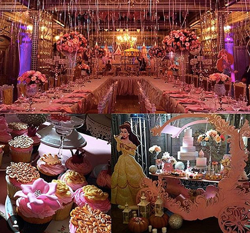 Любимая героиня именинницы - Золушка, поэтому зал ресторана был стилизован именно под эту сказку.