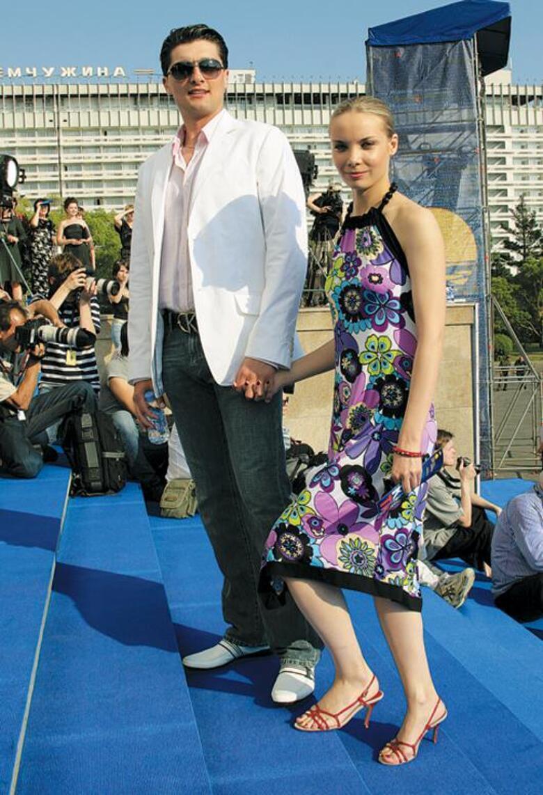 Ольга Арнтгольц с мужем.