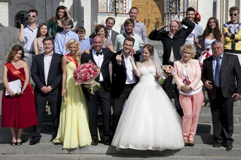 Максим Аверина на киносвадьбе.