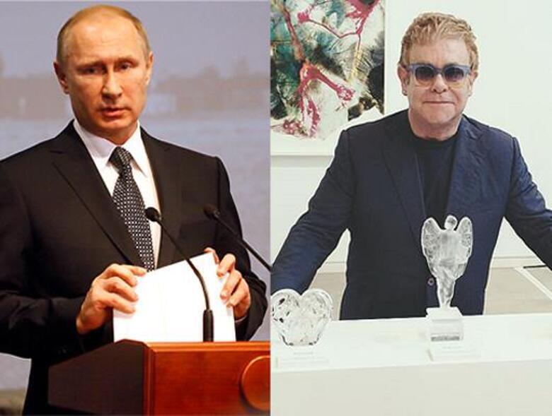Владимир Путин/Элтон Джон. Фото: Instagram.com/eltonjohn/