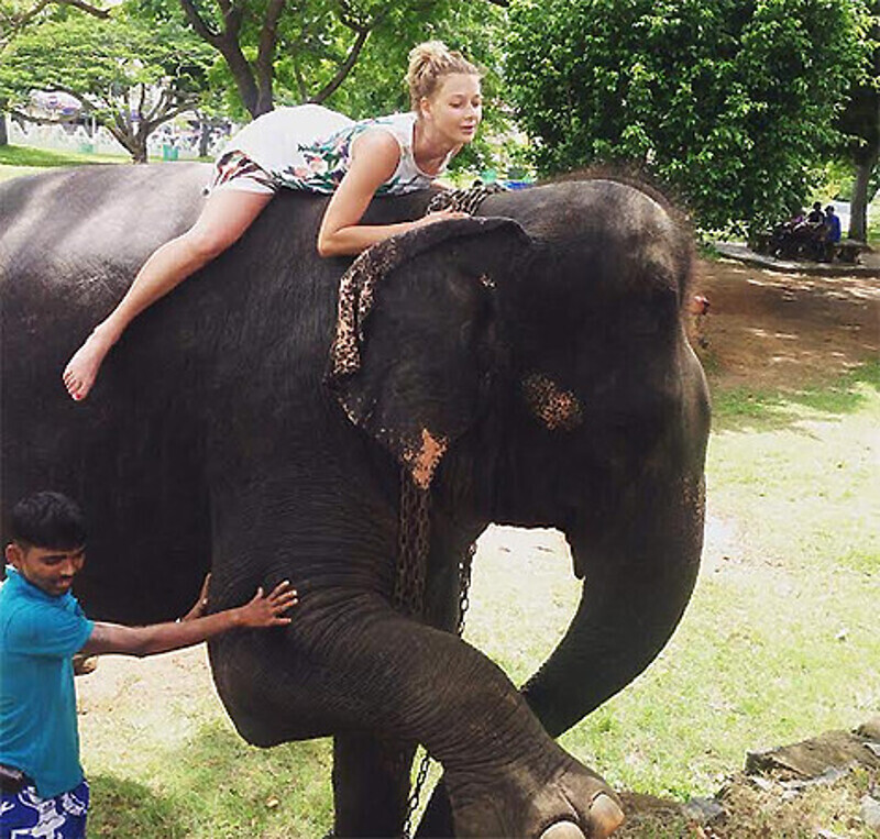 Самые яркие впечатления у Любавы Грешновой остались после прогулки верхом на слоне... Фото: материалы пресс-служб.