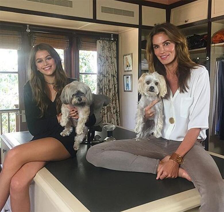 Синди Кроуфорд с дочерью Кайей. Фото: Instagram.com/cindycrawford.