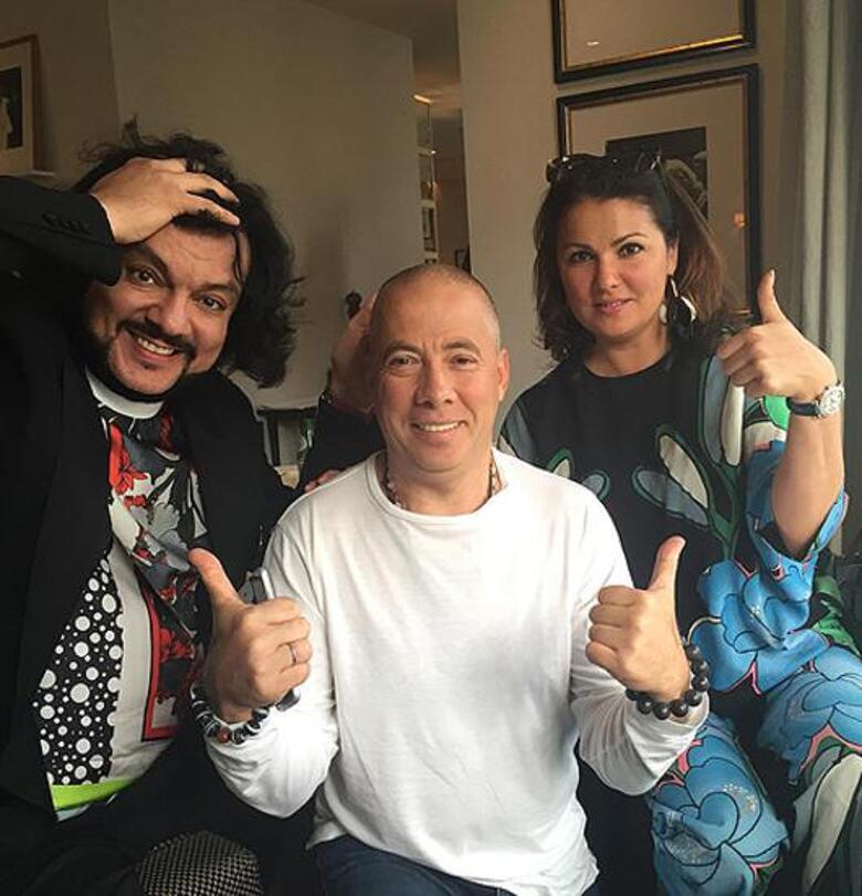 Филипп Киркоров, Аркадий Новиков и Анна Нетребко. Фото: Instagram.com. 