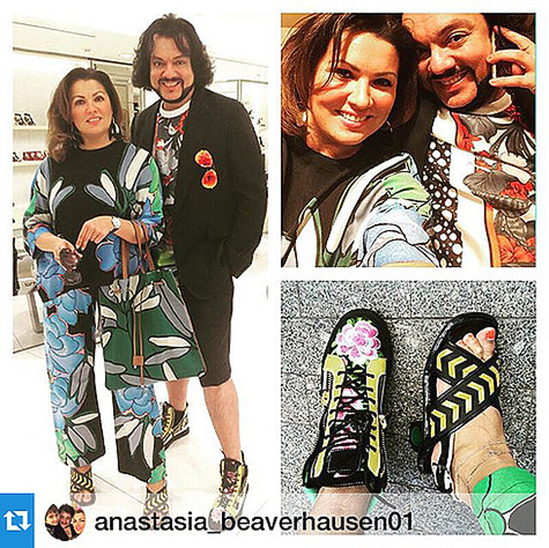 Филипп Киркоров и Анна Нетребко показали свои покупки. Фото: Instagram.com.