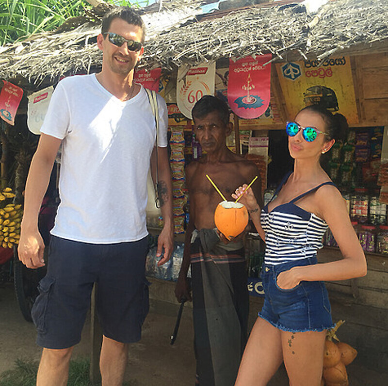 Анна Грачевская и Артем Кузякин в Шри-Ланке. Фото: личный архив Анны Грачевской.