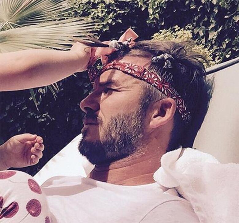 Дэвида Бекхэма спасает от похмелья дочь. Фото: Instagram.com.