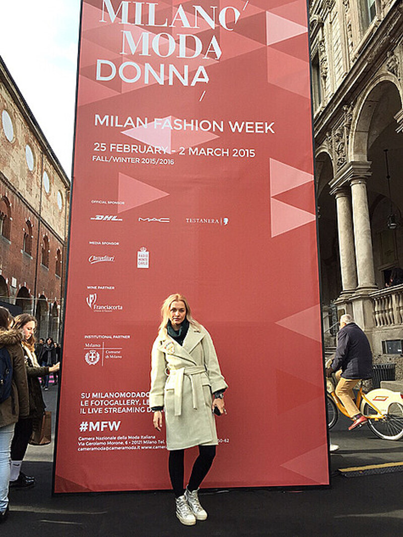 Анна Городжая в восторге от Милана. Фото: личный архив Анны Городжей.