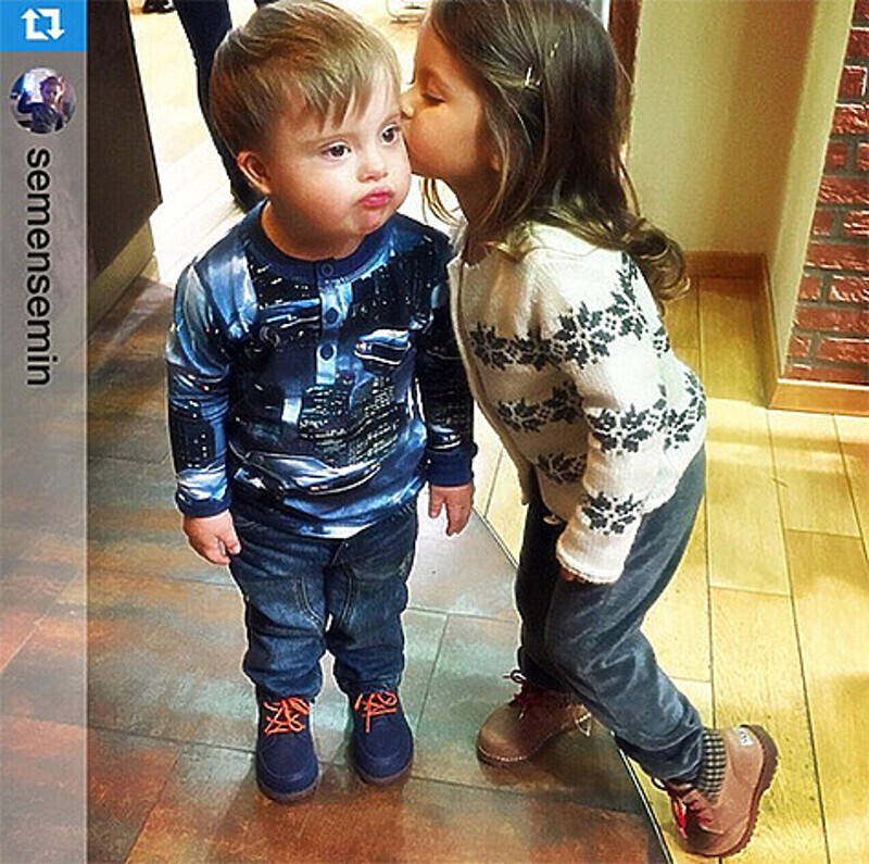 Сын Эвелины Блёданс Семен Семин тоже поздравил Анджелину Летицию. Фото: Instagram.com/victoriabonya.