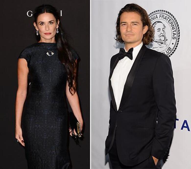 Деми Мур/Орландо Блум. Фото: AP Images.