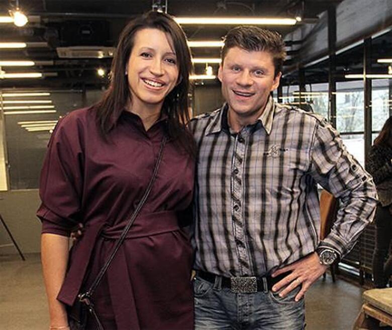 Елена Борщева с мужем.