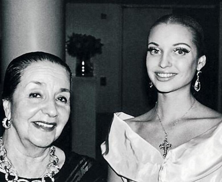 Анастасия Волочкова со своим любимым педагогом Инной Зубковской. Фото: Instagram.com.