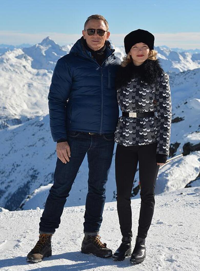 Дэниел Крейг и Леа Сейду в Австрии. Фото: AP Images.