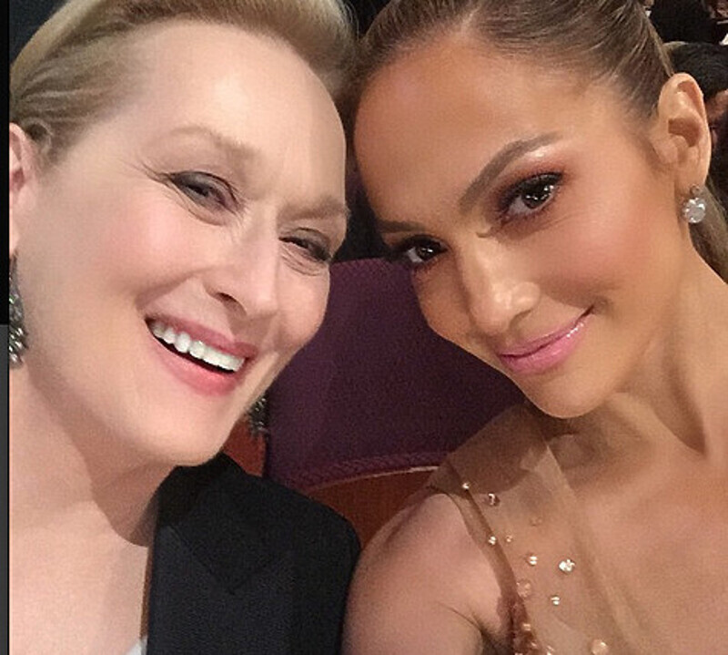 Совместное фото Джей Ло и Мерил Стрип. Фото: социальные сети