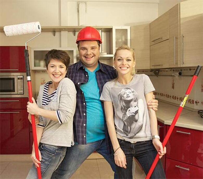 Героями программы «Школа ремонта» становились и актеры сериала «Универ». Фото: материалы пресс-служб.