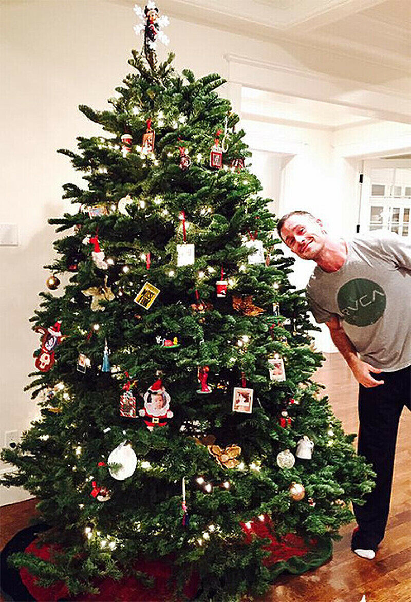 Сара Мишель Геллар и Фредди Принц-младший украсили новогоднюю елку фотографиями своих детей. Фото: Twitter.com.