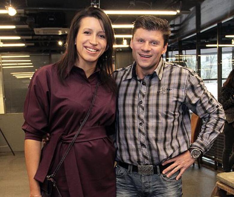 Елена Борщева с мужем.