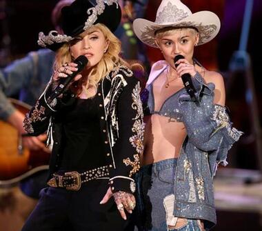 Мадонна и Майли Сайрус. Фото: madonna.com.