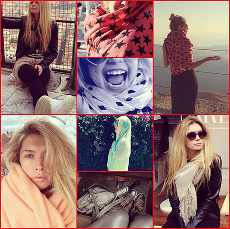 В гардеробе у Веры Брежневой есть шали на любой вкус и все случаи жизни. Фото: Instagram.com/vbdiary.