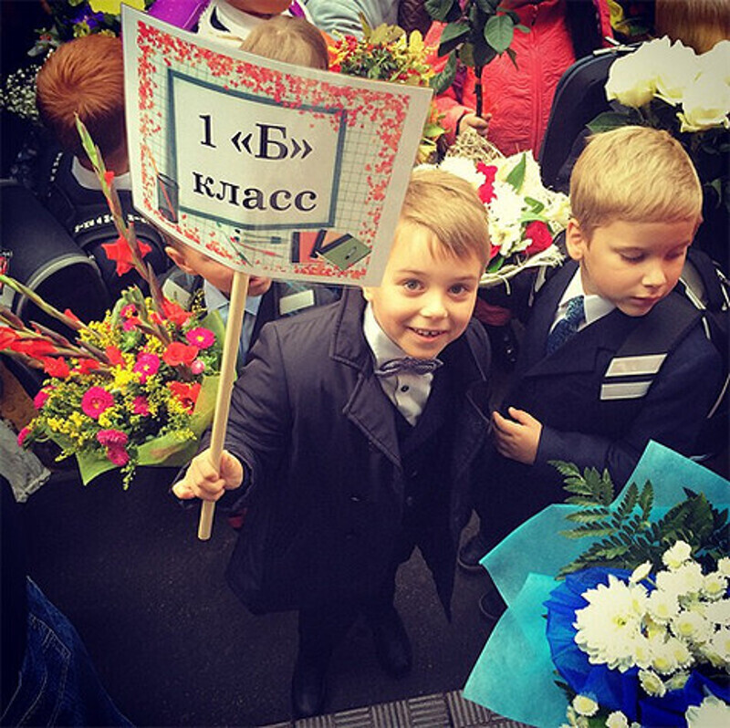 Сын Полины Гагариной, первоклассник Андрей. Фото: Instagram.com/gagara1987.