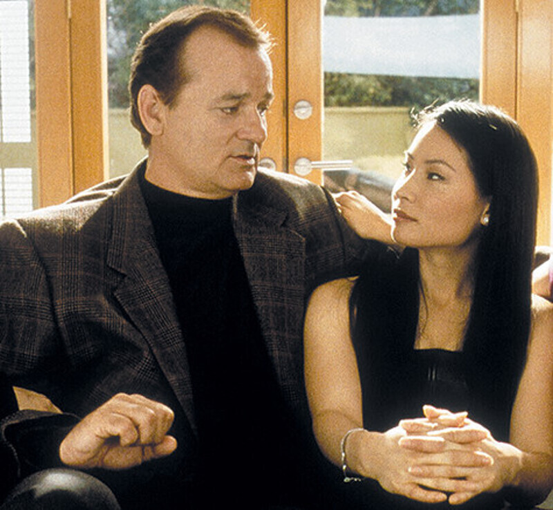 Люси Лиу и Билл Мюррей. Кадр из фильма «Ангелы Чарли».