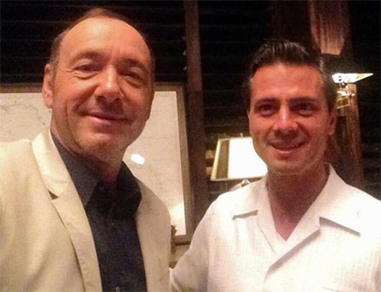 Кевин Спейси и Энрике Пенья Ньето. Фото: Twitter.com (@KevinSpacey).