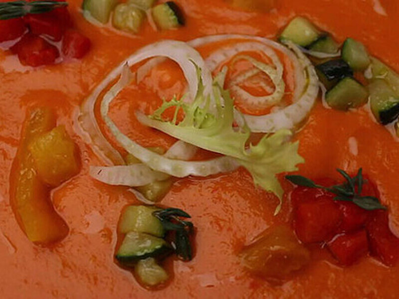 Холодный крем-суп «А-ля рататуй». Фото: материалы пресс-служб.