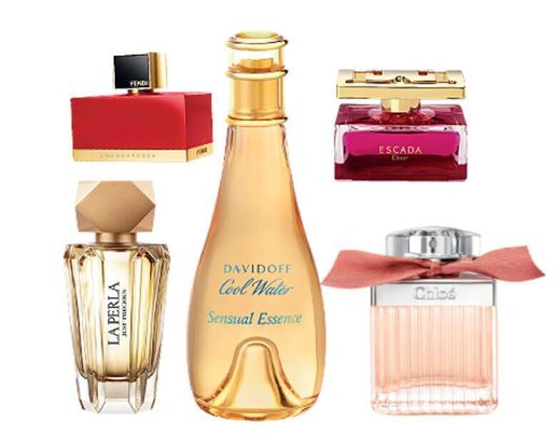 Iris Nobile от Acqua di Parma, Especially Escada Elixir, Fendi L'Acquarossa, Sensual Essence от Cool Water, Roses de Chloe, Just Precious от La Perla.