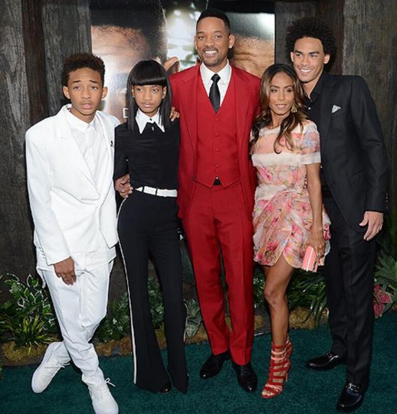 Уилл Смит с семьей. Трей Смит - крайний справа. Фото: Sipa USA/Fotodom.ru. 