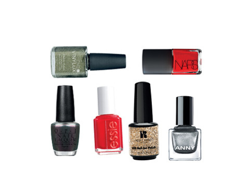 Лаки от OPI, Essie, Red Carpet, CND Vinylux, Anny, Nars. Фото: материалы пресс-служб.