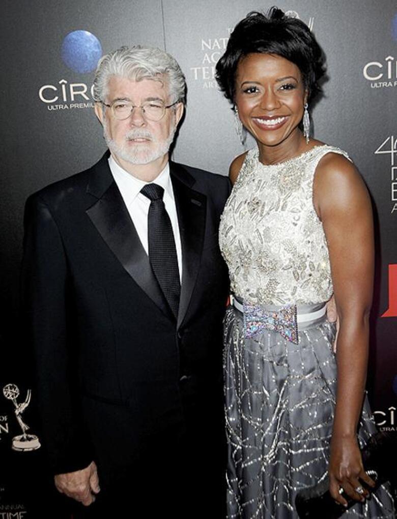 Джордж Лукас и Мелоди Хобсон. Фото: Rex Features/Fotodom.ru.