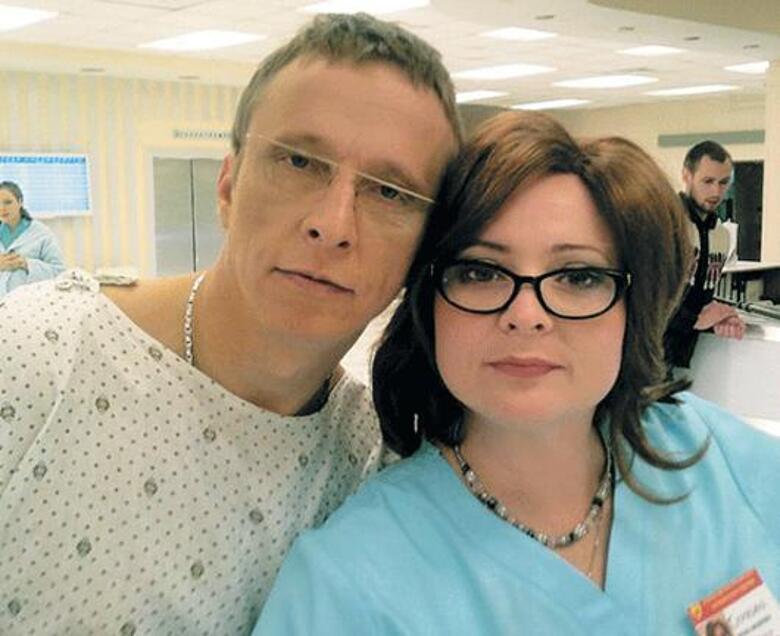 Светлана Пермякова на съемочной площадке сериала "Интерны".