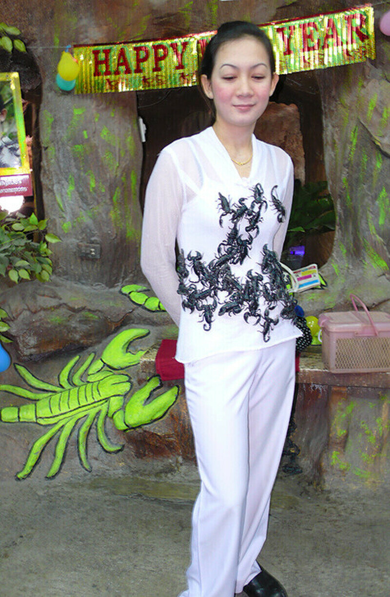 Ядовитых пауков мы тоже видели, в ближайшем зоопарке. Укус этого паука смертельно опасен.