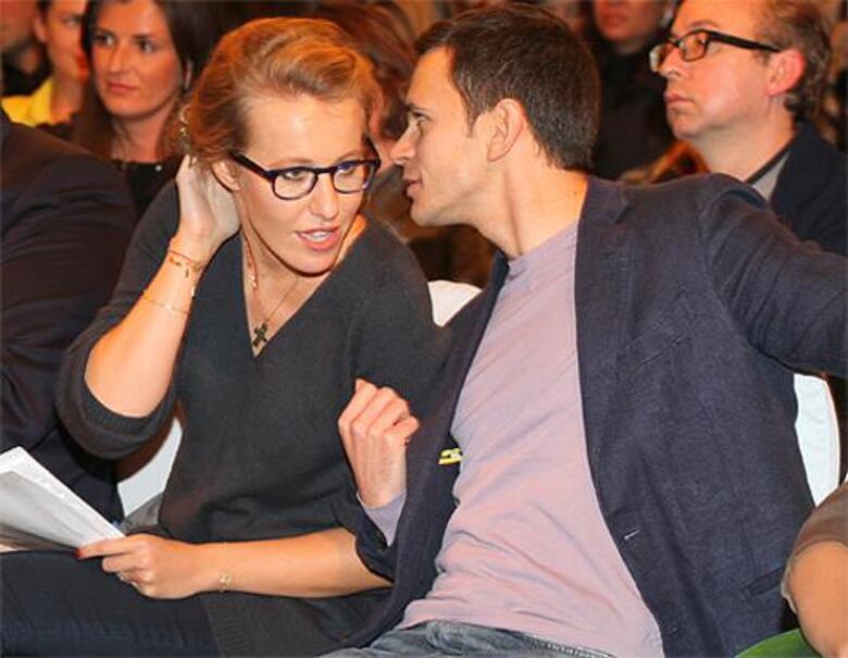 Илья Яшин и Ксения Собчак.