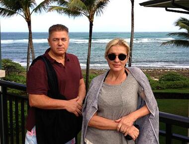 Лайма Вайкуле с мужем.