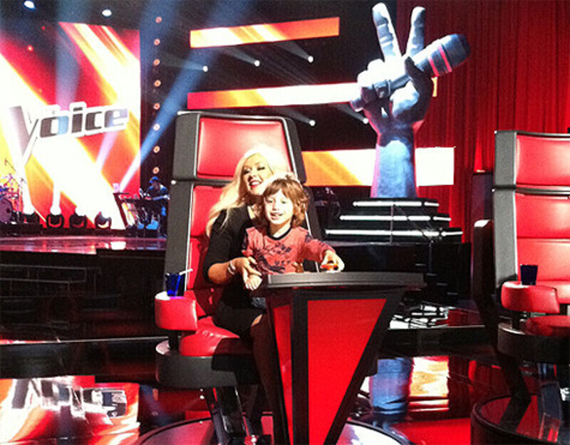 Кристина Агилера на шоу "Voice". Фото: Twitter.com.
