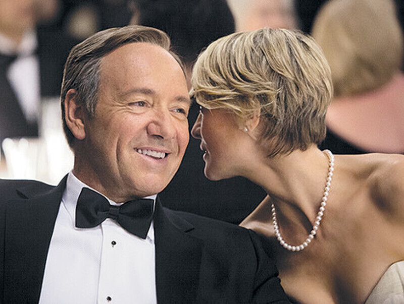 Кевин Спейси и Робин Райт в «Карточном домике» составили прекрасный актерский дуэт. Фото: материалы пресс-служб.