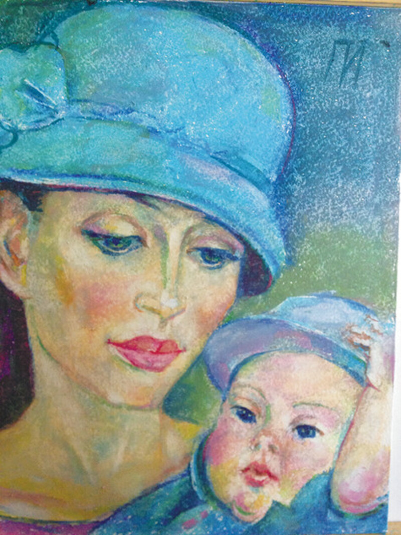 Картина с Эвелиной Бледанс и ее сыном. Фото: материалы пресс-служб.