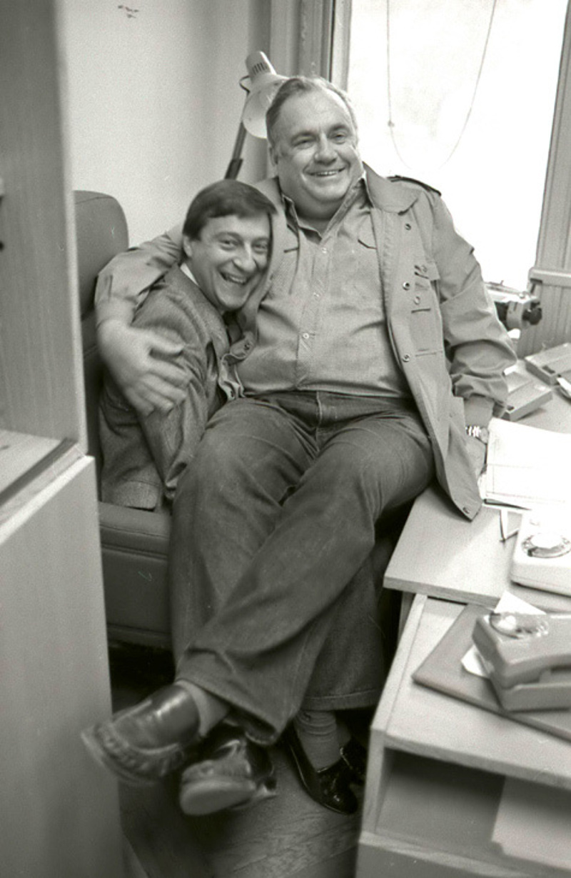 С Эльдаром Рязановым в театре «Моно» в девяностые.