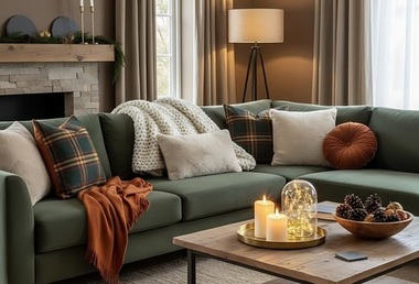 Зимний декор без новогодних клише: свечи, пледы и натуральные материалы