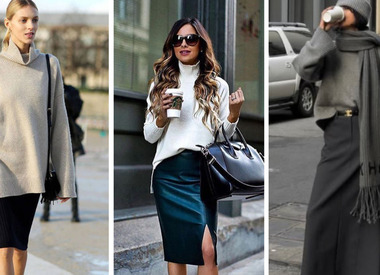 Зимний мастхэв: как стилизовать и с чем носить юбку-карандаш